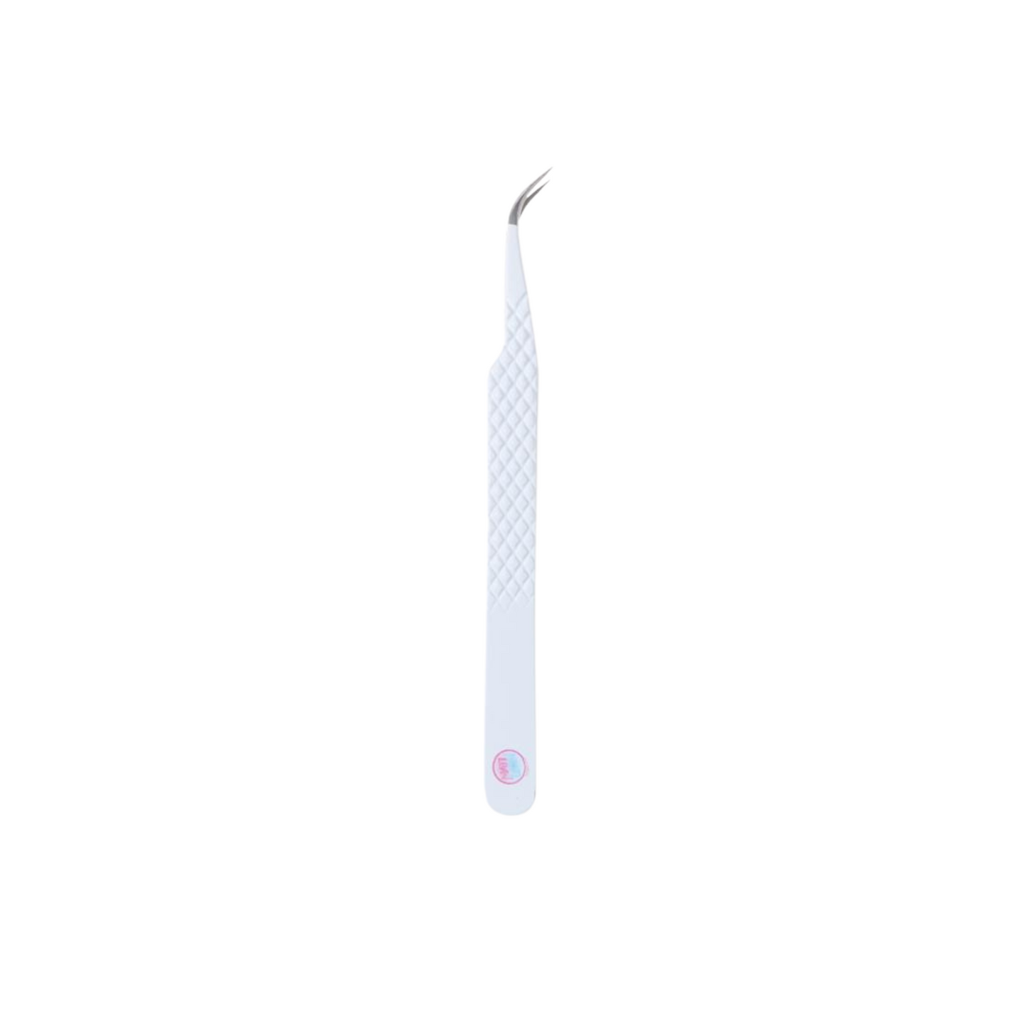 FT-C Fiber Tip White L-Angled Volume Tweezers – Precision for Perfect Fans