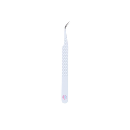 FT-C Fiber Tip White L-Angled Volume Tweezers – Precision for Perfect Fans