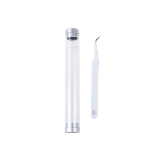 FT-C Fiber Tip White L-Angled Volume Tweezers – Precision for Perfect Fans